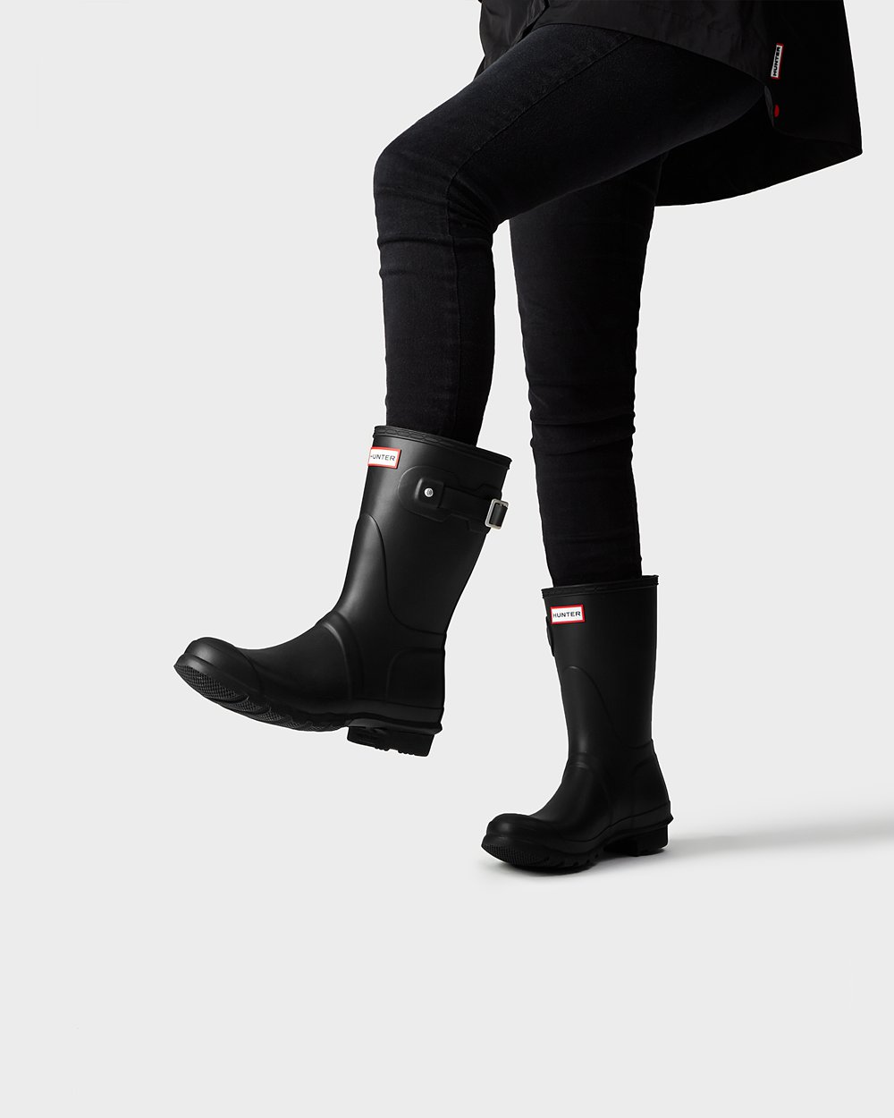 Hunter Original Short Rain Boots - Cheap Online Womens Black - PSNBXL052